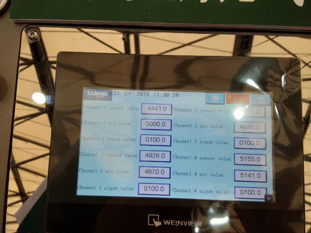 두배의 글레이징 유리를 만들기 위한 터치 스크린과 매뉴얼 아르곤 가스 충전기