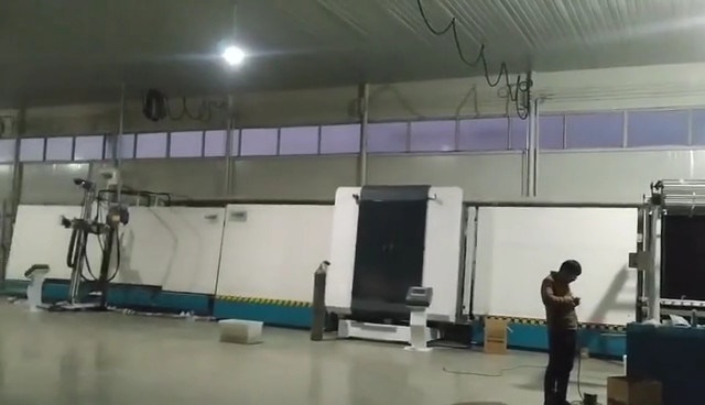 5+18A+5 격리 유리를 위한 자동적인 수직 두 배 유리제 생산 라인 기계장치